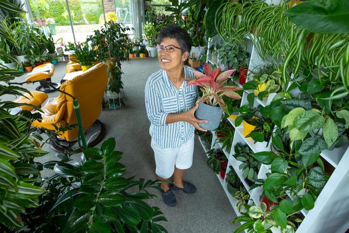 Plant lady loves her green villa 